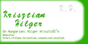 krisztian hilger business card